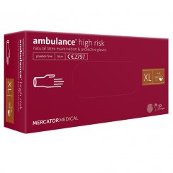 AMBULANCE High Risk - prodloužené latexové rukavice 50 ks