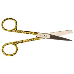 Nůžky rovné hrotnato-tupé 14 cm - leopard