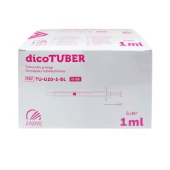 Tuberkulinová stříkačka s jehlou dicoTUBER 100 ks