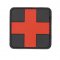 Nášivka Velcro 3D Medic Cross RED/BLACK 4 cm