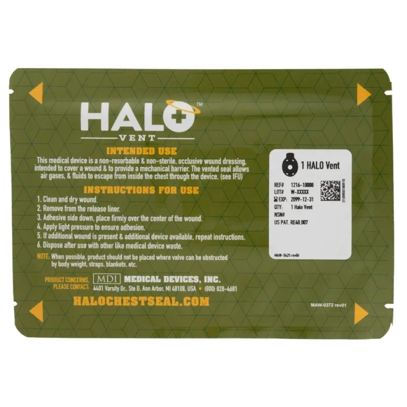 Halo VENT (IFAK) singlepack  - hrudní krytí s ventilem (1ks)