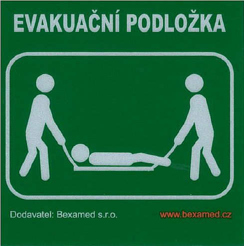 EVAKUAČNÍ PODLOŽKA - samolepka 7 x 7 cm
