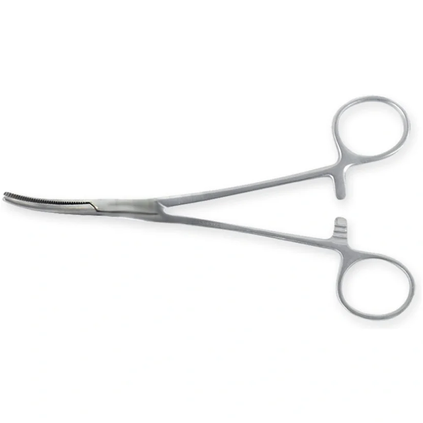 Hemostatické kleště Kelly, zahnuté, 16 cm