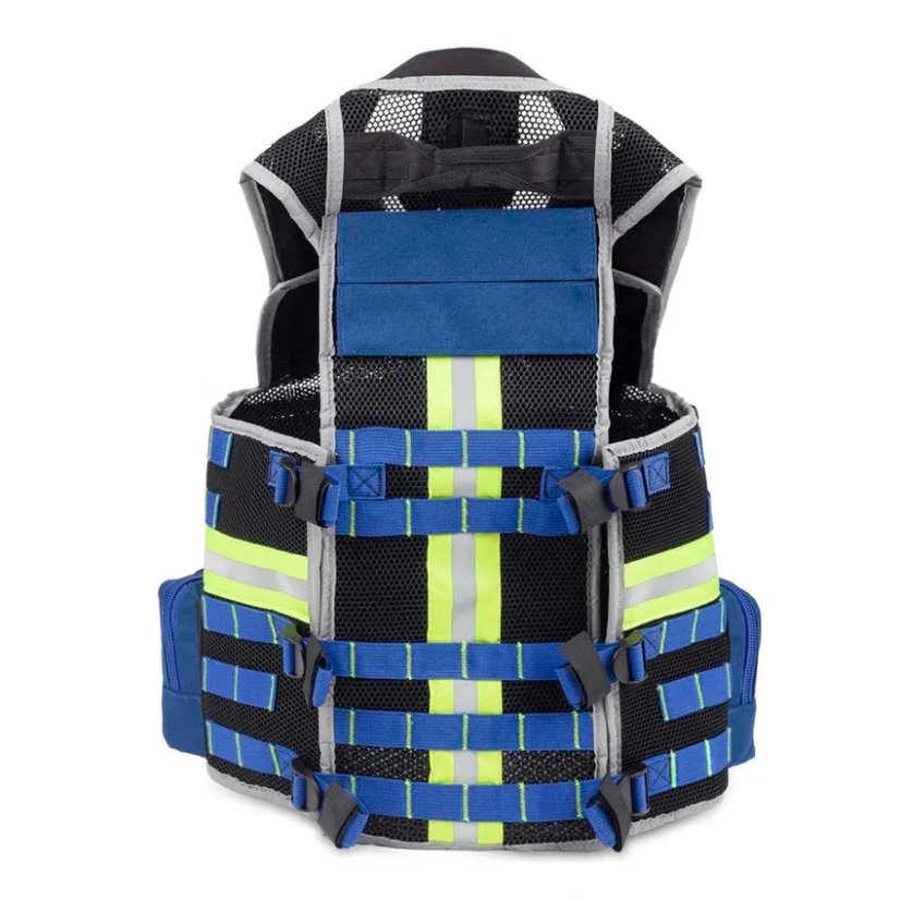 E-VEST'S - záchranářská vesta (přišité přední kapsy) - Velikost: S/M červená
