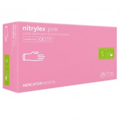 NITRYLEX Pink - nitrilové rukavice růžové 100 ks