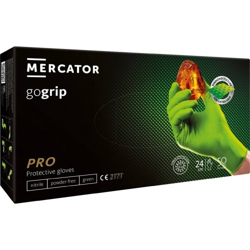MERCATOR GoGrip Green - nitrilové zesílené rukavice