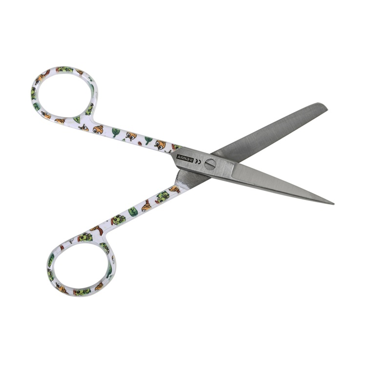 Nůžky rovné hrotnato-tupé 14 cm - housenky