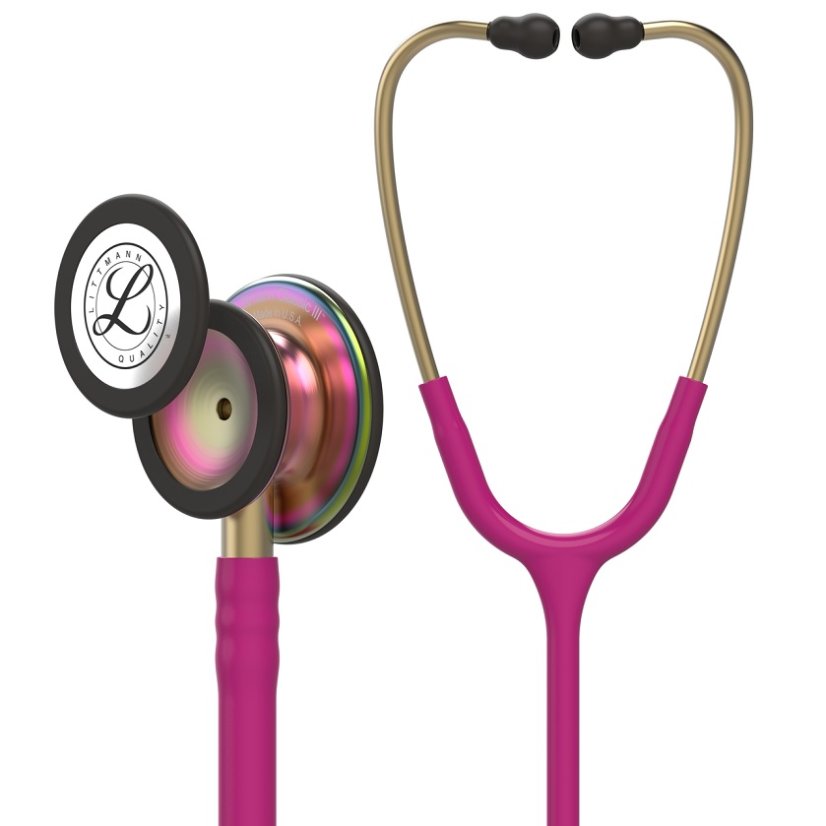 Stetoskop Littmann Classic III - Barva: RASPBERRY & RAINBOW (malinová & duhový snímač)