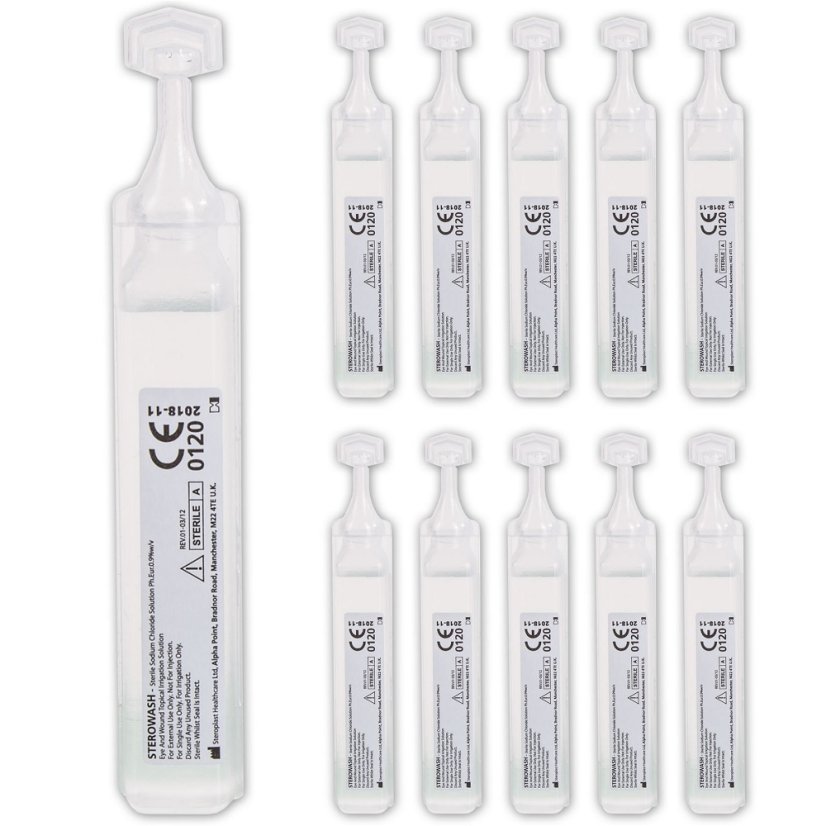 Sterowash 20 ml - výplach očí v ampulích