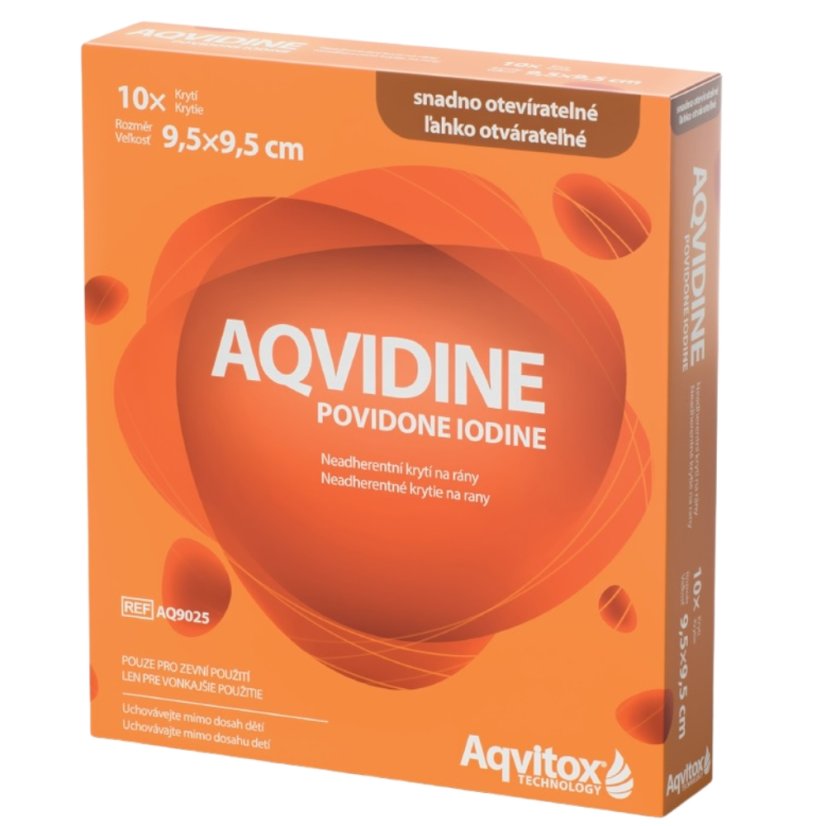 Aqvidine Povidone Iodine 9.5x9.5cm 10ks (exp. 04/2026)