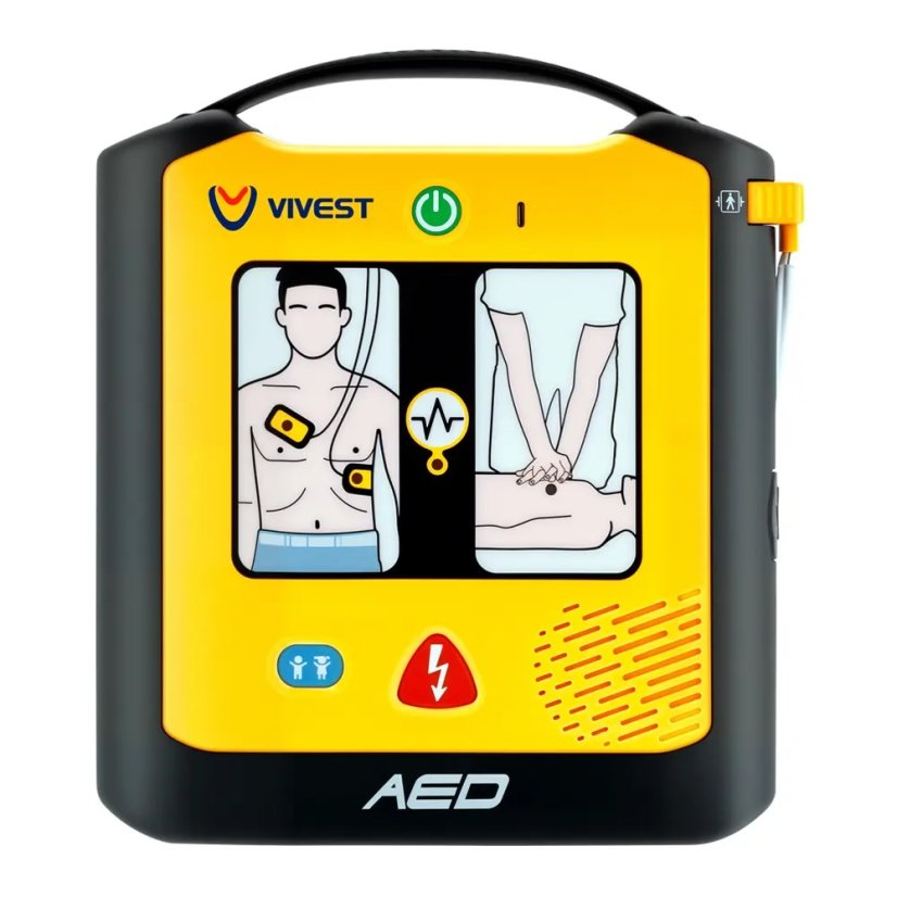 Vivest A1 - AED defibrilátor s dětským módem a univerzálními elektrodami