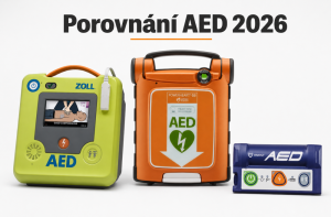Porovnání AED defibrilátorů 2026: baterie, elektrody a správný provoz