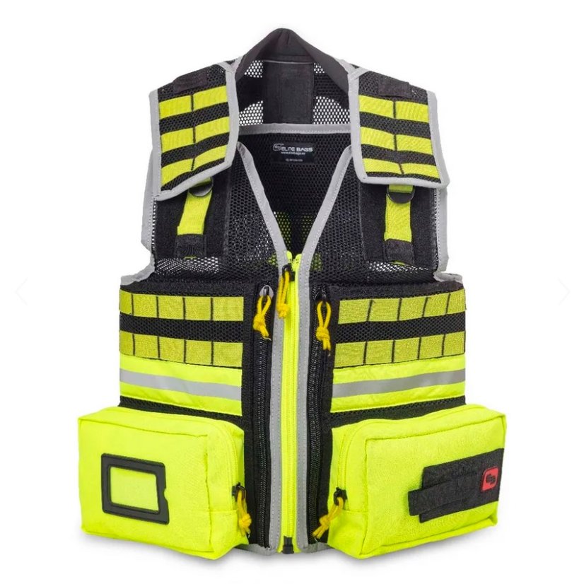 E-VEST'S - záchranářská vesta (odepínatelné kapsy) - Velikost: L/XL červená