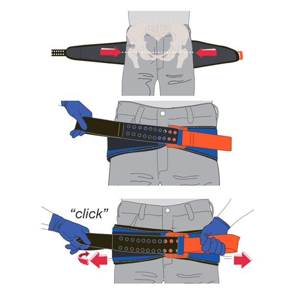 Fixační imobilizační pánevní pás Pelvic Sling - Velikost: MILITARY STANDARD (81 - 127 cm)