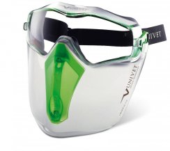 UNIVET COMBO VISOR 6X3 Ochranné brýle se štítem