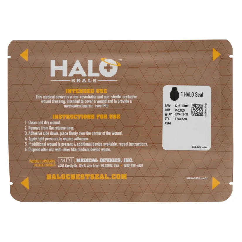 Halo Seals -  hrudní krytí bez ventilu