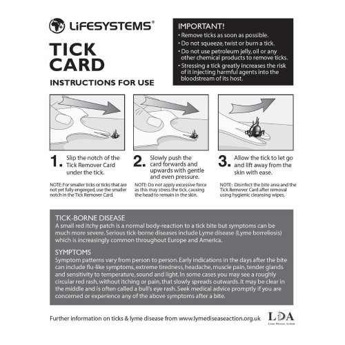 Karta k odstraňování klíšťat