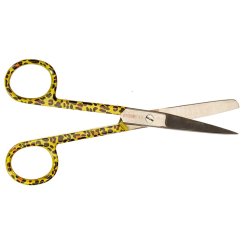 Nůžky rovné hrotnato-tupé 14 cm - leopard