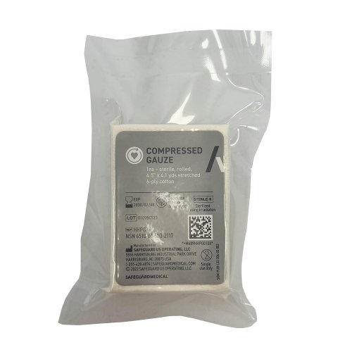 Primed compressed gauze