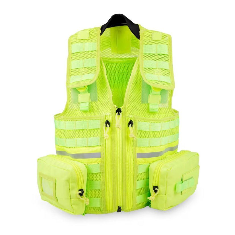 E-VEST'S - záchranářská vesta (odepínatelné kapsy) - Velikost: L/XL červená
