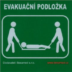 EVAKUAČNÍ PODLOŽKA - samolepka 7 x 7 cm