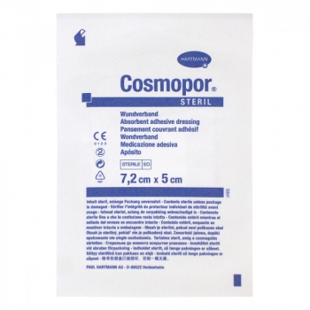 Krytí na ránu Cosmopor E steril 7,2 cm x 5 cm