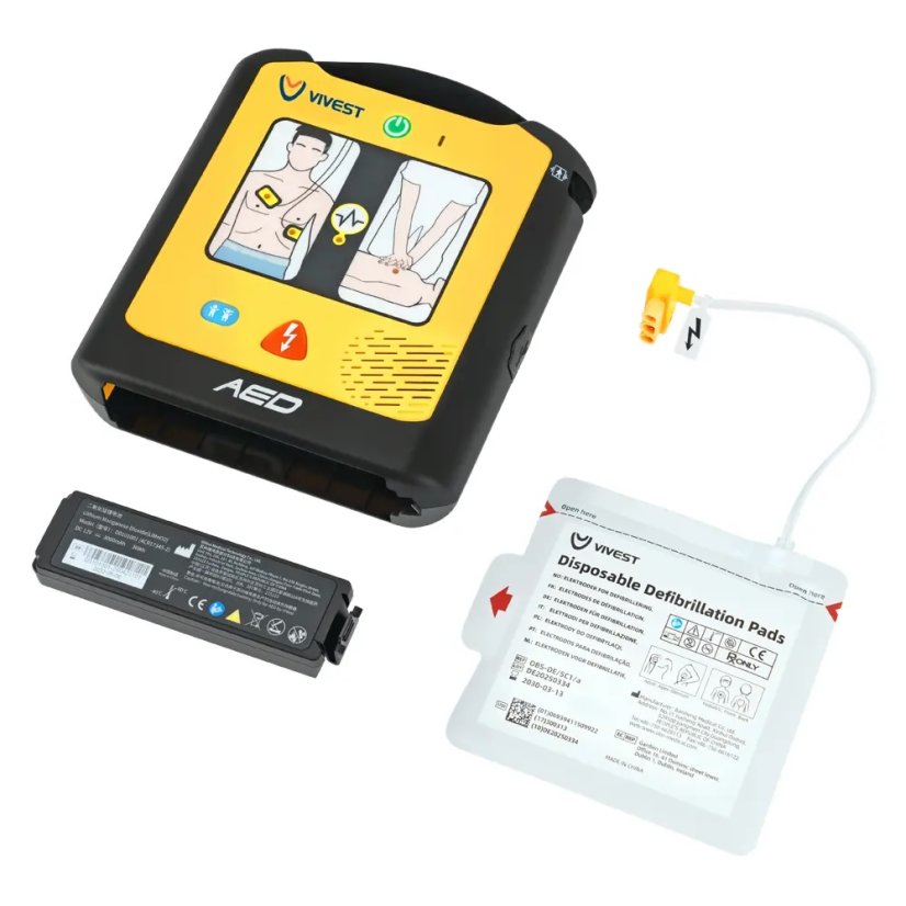 Vivest A1 - AED defibrilátor s dětským módem a univerzálními elektrodami