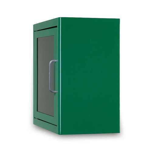 AED skříňka s alarmem zelená