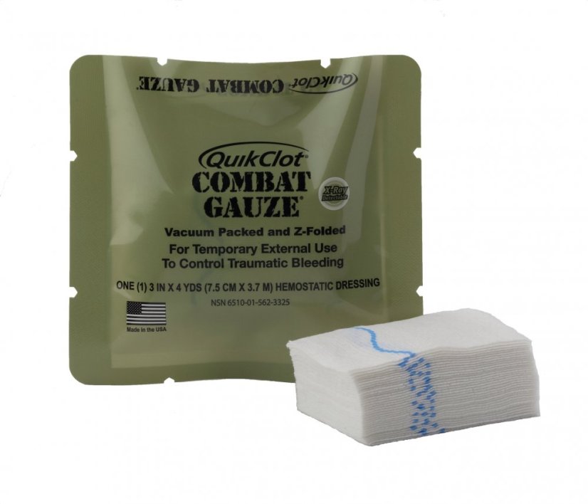QuikClot Combat Gauze Z-Folded (7,5cm x 3,7m) QuikClot Combat Gauze Z-Folded (7,5cm x 3,7m)