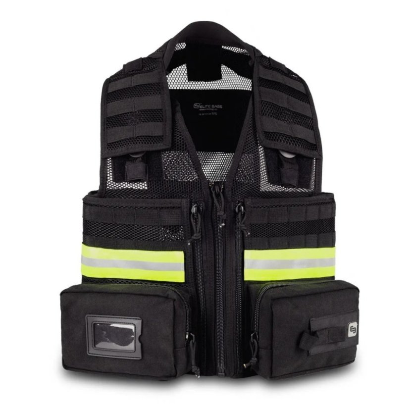 E-VEST'S - záchranářská vesta (přišité přední kapsy) - Velikost: S/M červená