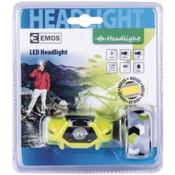 Čelová svítilna EMOS 1 LED + 2 RED 3W
