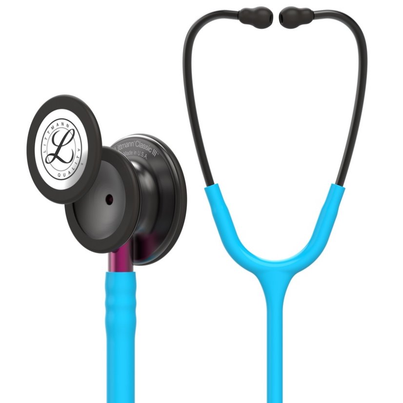Stetoskop Littmann Classic III - Barva: TURQUOISE & PINK & SMOKE (tyrkysová & růžová nožka & kouřový snímač)