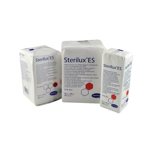 Sterilux ES - gázový kompres nesterilní (100 ks) - Rozměry: 7,5 cm x 7,5 cm